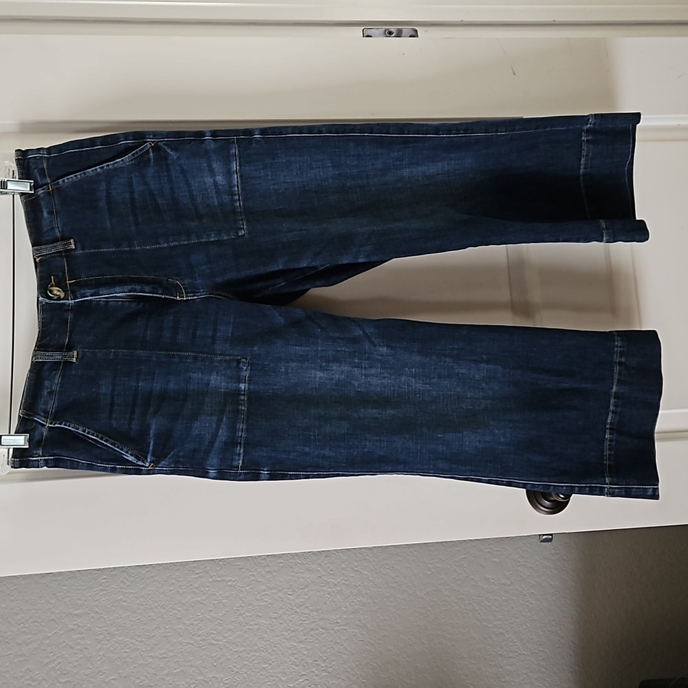 Cabi denim Size 12. Wide leg.  Ankle